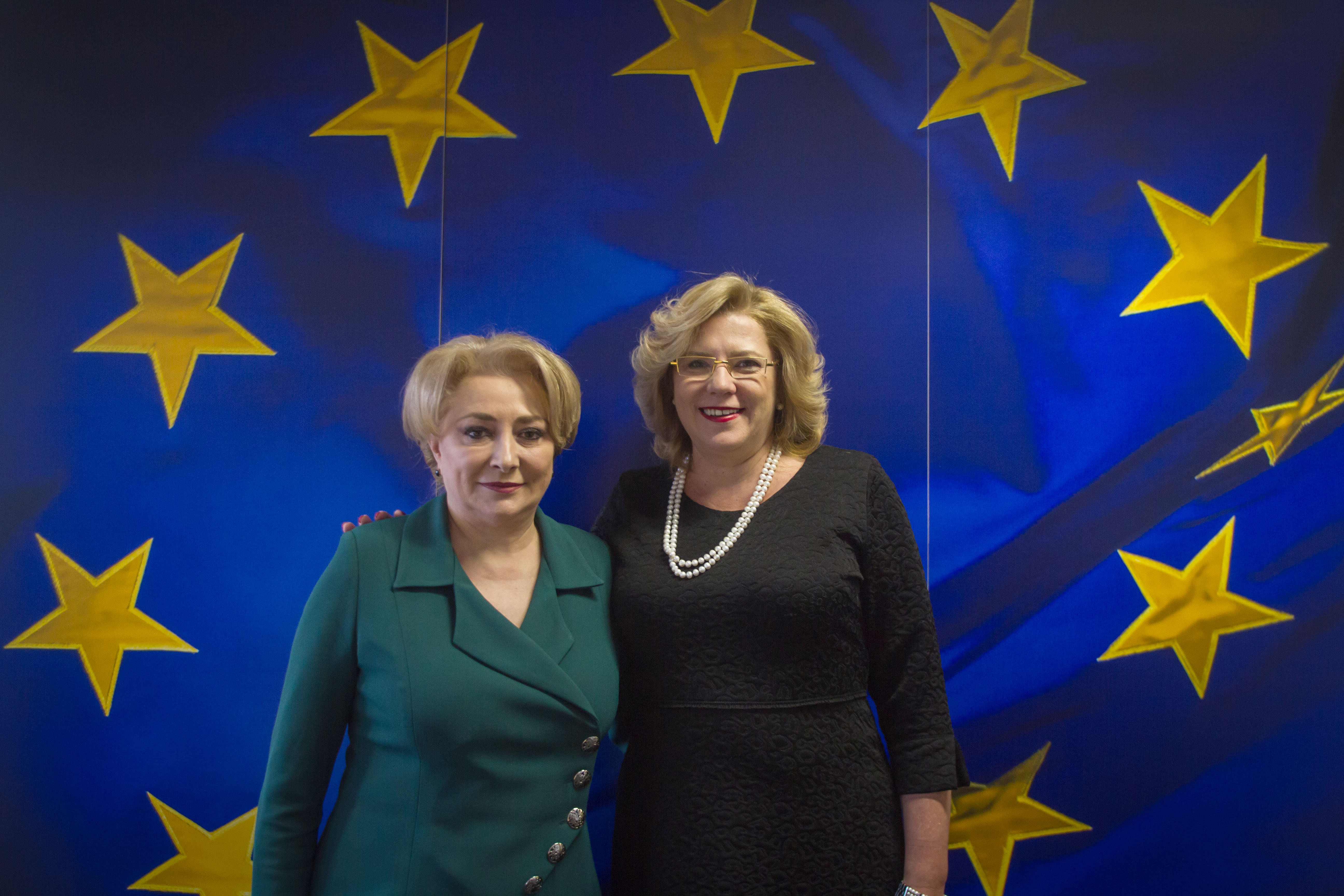 Corina Creţu receives Viorica Dăncilă, Romanian Prime Minister - © EU / Laura Perera
