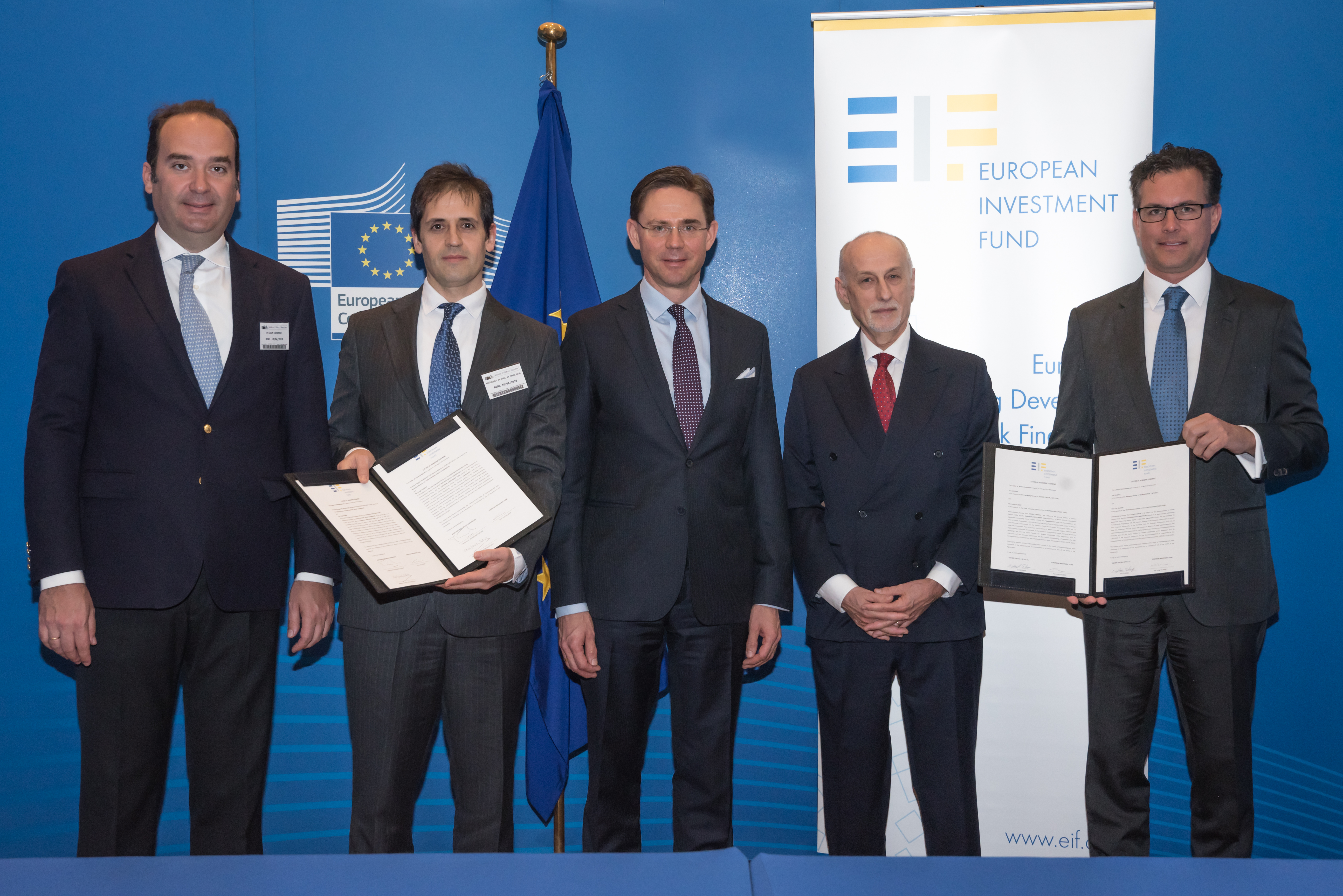 Jyrki Katainen (on the center)